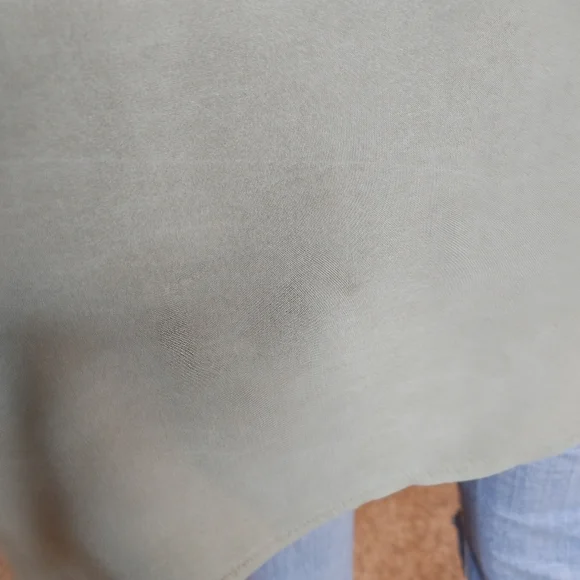 ANTHROPOLOGIE LA VI BY SAM & LAVI Riverwalk Buttondown Top, Green M - Picture 8 of 14